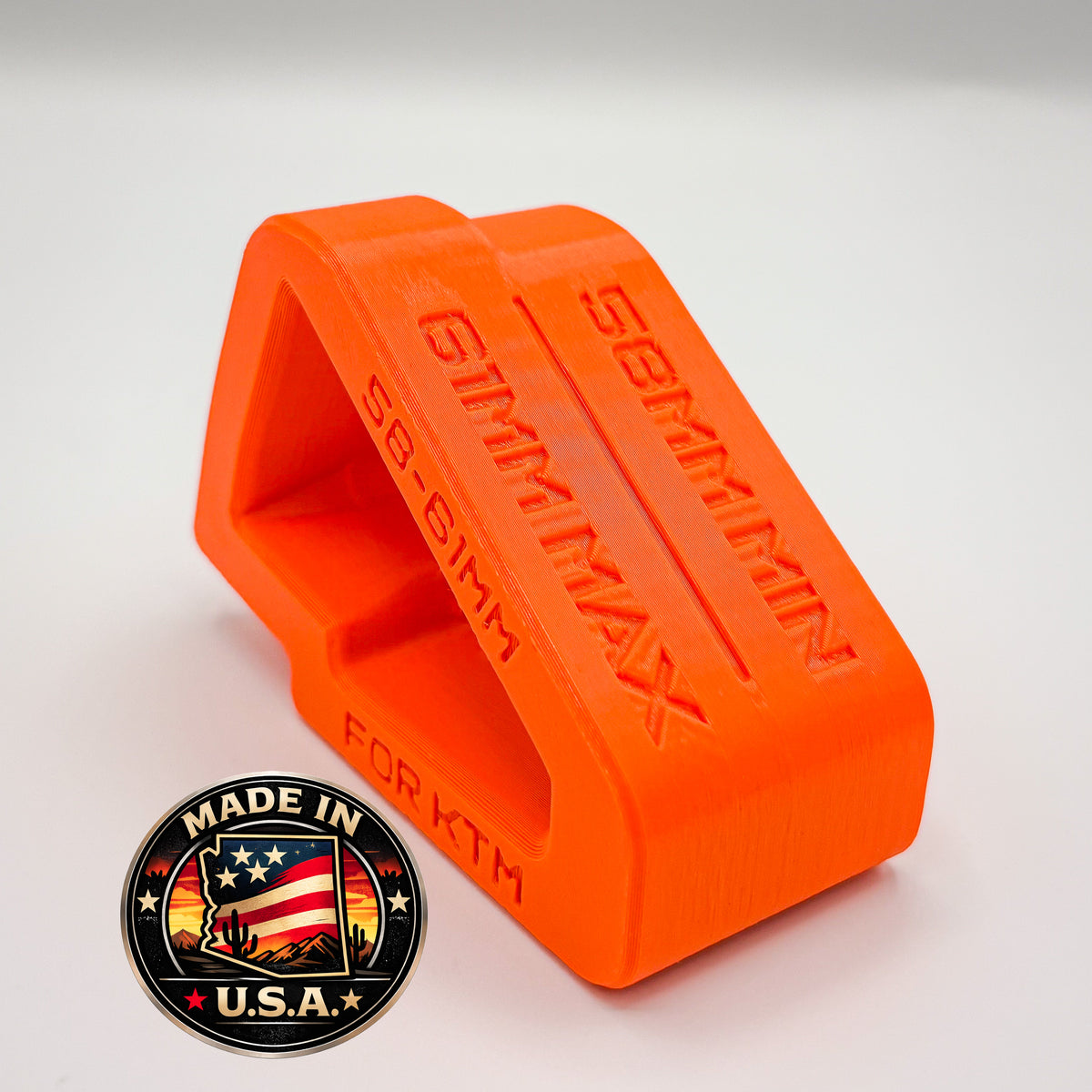 SlackSpec gauge showing 58 mm min and 61 mm max steps